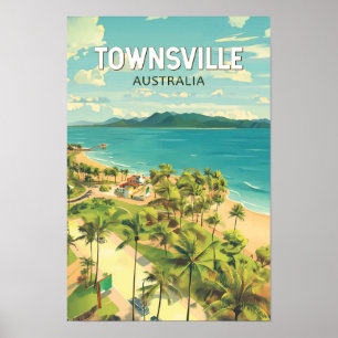 Townsville Australien Resa Konst Vintage Poster