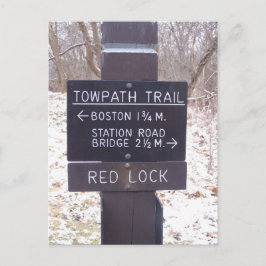 Towpath Trail Sign, Cuyahoga Valley National Park Vykort