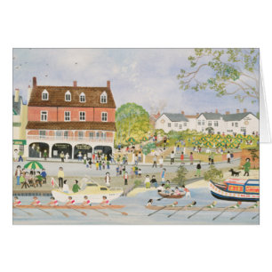 Towpathen Walton-på-Thames Hälsningskort