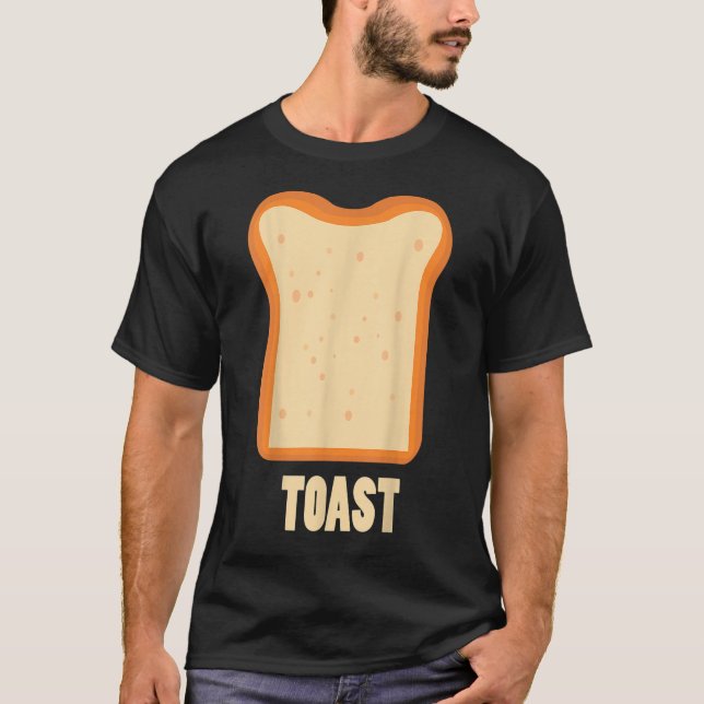 Toxast Bread Breakfast Costume Cute Easy Food Hall T Shirt (Framsida)