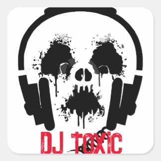 Toxic DJ Fyrkantigt Klistermärke