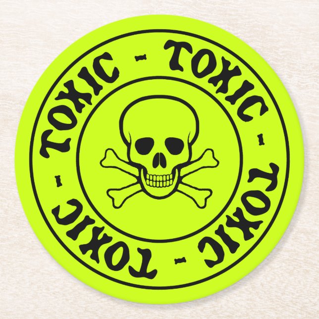 Toxic Grönt Skull Underlägg (Framsidan)