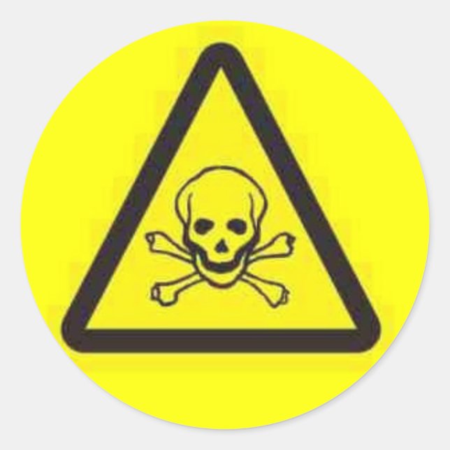 toxic_hazard runt klistermärke (Framsida)