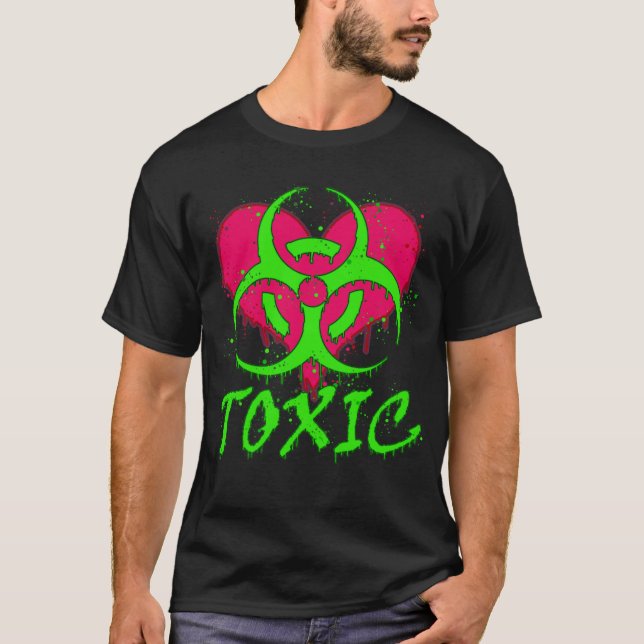 Toxic Heart Graffiti T Shirt (Framsida)