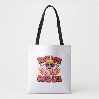 Toxic Kärlek - Cupid Ljuger Mörk Aesthetic Tote Ba Tygkasse