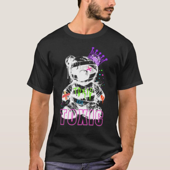 Toxic Love Teddy Bear Grafisk T-shirt (Framsida)