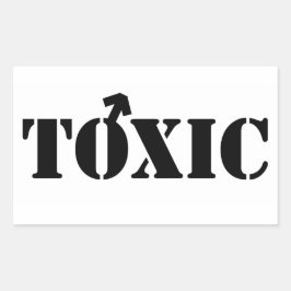 Toxic Male Sticker - Stencil-teckensnitt Rektangulärt Klistermärke