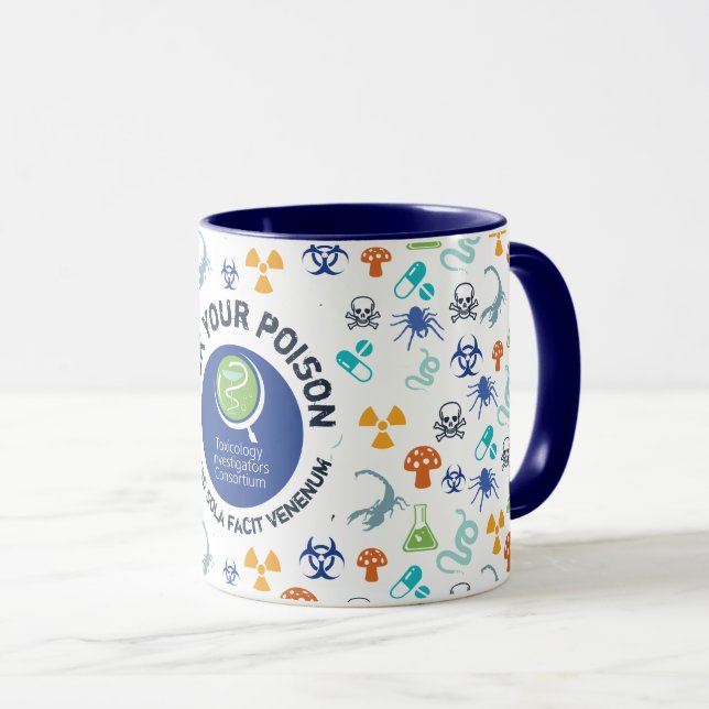 ToxIC-Plocka Din punktion Blue Two Tone Coffee Mug Mugg (Framsida höger)