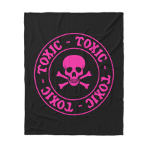Toxic Rosa Skull Blanket