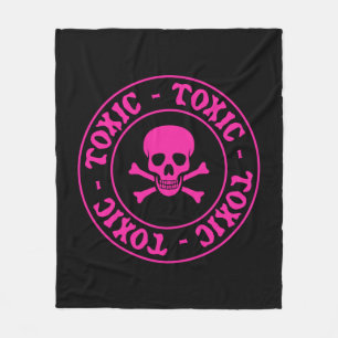 Toxic Rosa Skull Blanket Fleecefilt