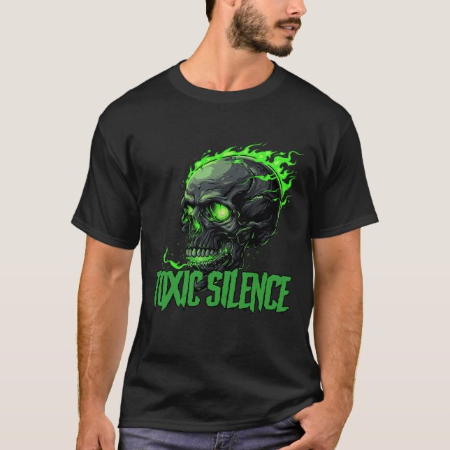 "Toxic Silence" T-shirt med logo + text (Framsida)