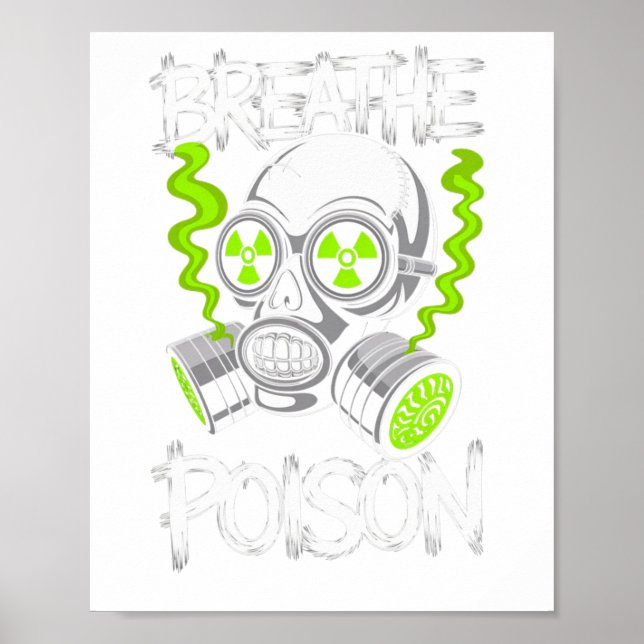 Toxic Skull Drifter Sticker  Poster (Framsidan)