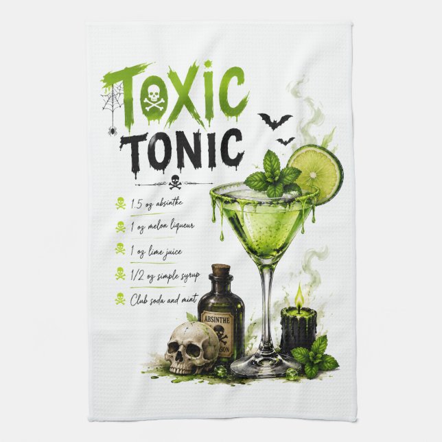 Toxic Tonic Recept Kökshandduk (Vertikal)