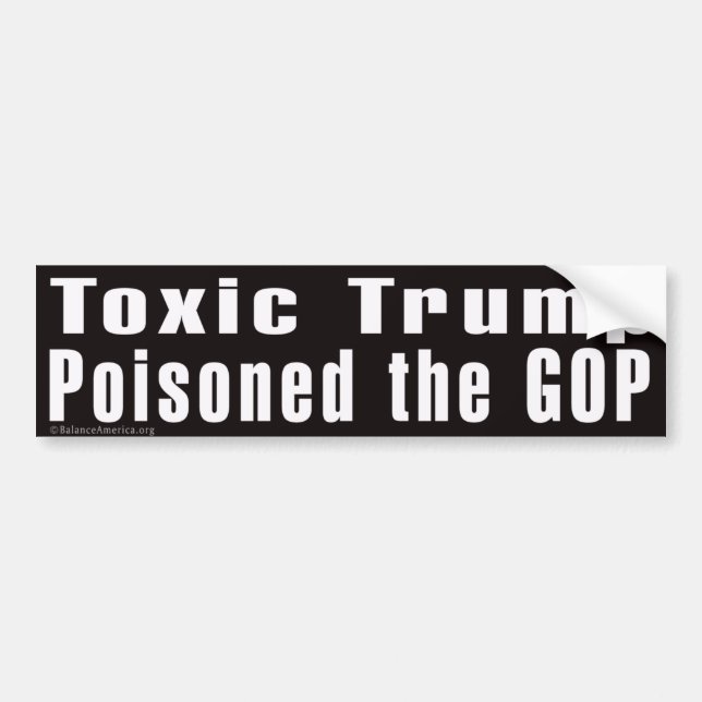 'Toxic Trump' Bumper-etikett Bildekal (Framsidan)