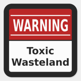 Toxic Wasteland Sticker Fyrkantigt Klistermärke