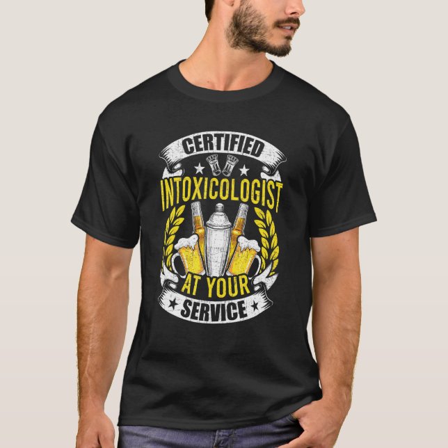 Toxikolog bartenderar bartender t shirt (Framsida)