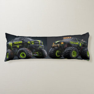 Toxisk Bio-Pansar Monstertruck - Neongrön Cyber Kroppskudde