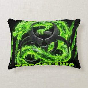 Toxisk klo Biohazard Drake - Neongrön slem Prydnadskudde