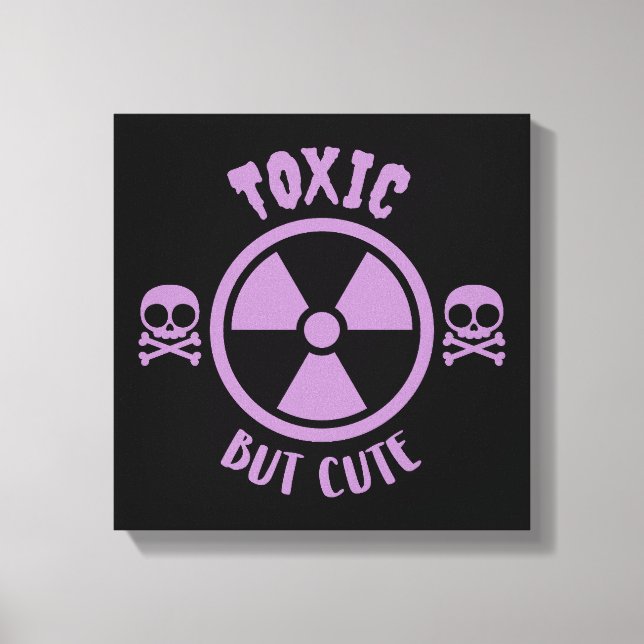 Toxisk Men Söt Varnings Signal Canvastryck (Framsida)