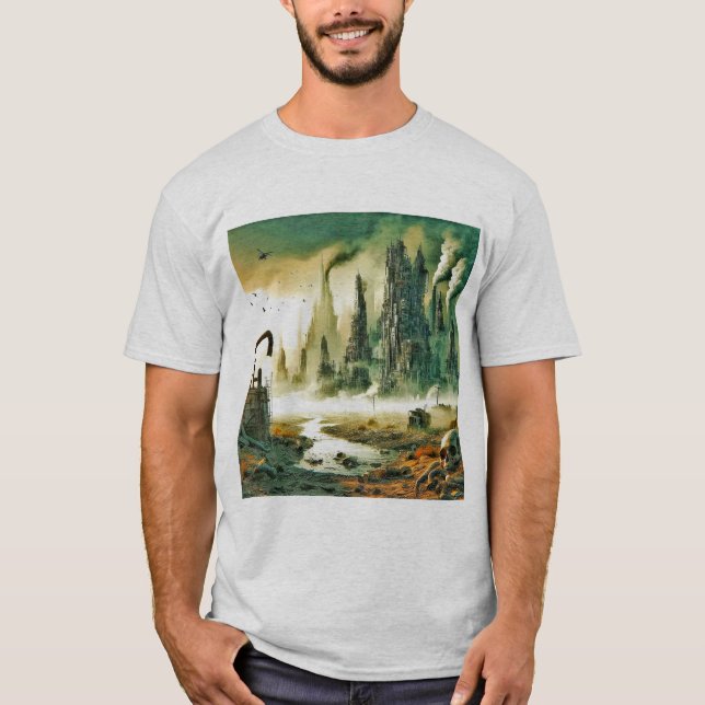 Toxiskt avfall: en dystopisk framtid t shirt (Framsida)