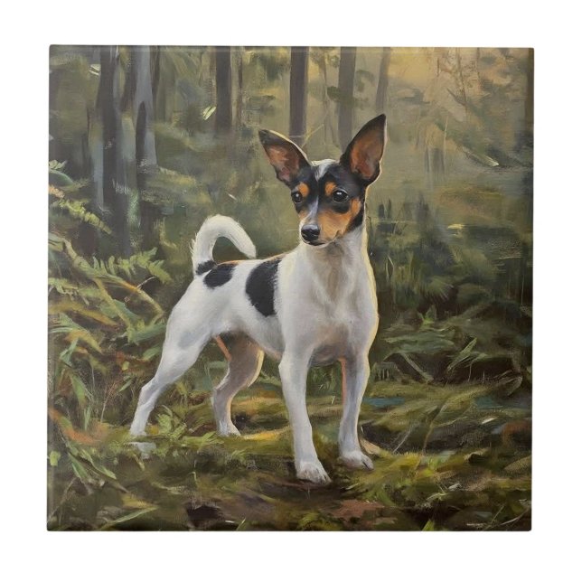 Toy Fox Terrier Kakelplatta (Framsidan)