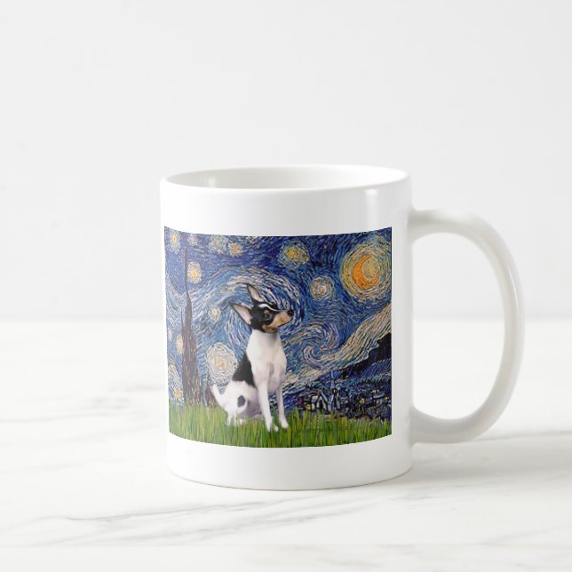 Toy Fox Terrier - Stjärnkväll Kaffemugg (Höger)