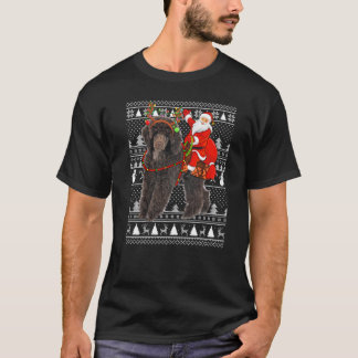Toy Poodle Dog Santa Riding Toy Poodle Ugly Chris T Shirt