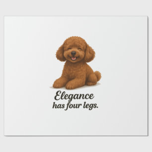 Toy Poodle � Elegans Har Fyra Ben Presentpapper