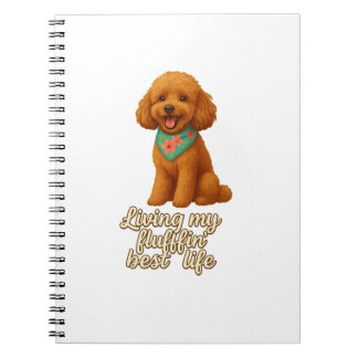 Toy Poodle � Lever Min Fluffin� Bästa Liv Anteckningsbok
