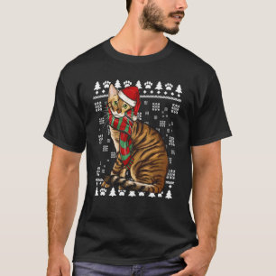Toyger Cat Santa Hat Julafton God jul T Shirt