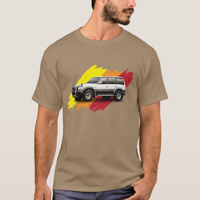 Toyota 80 Series Land Cruiser T-Shirt (Framsida)