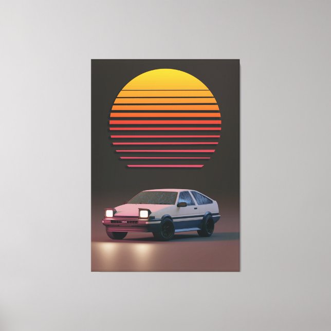 Toyota AE86 från Initial-D Anime Canvastryck (Framsida)