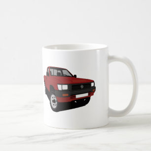 Toyota Hilux pickupt rött - 2 x avbildar Kaffemugg