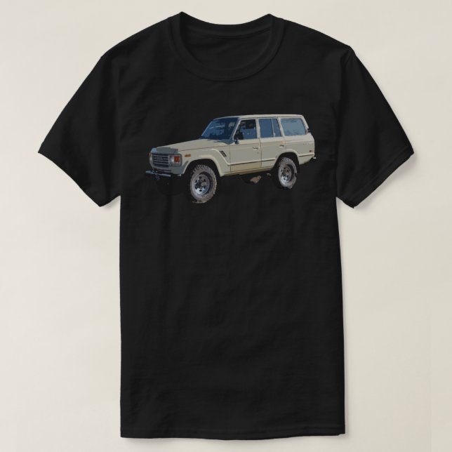 Toyota Land Cruiser Sticker T Shirt (Design framsida)