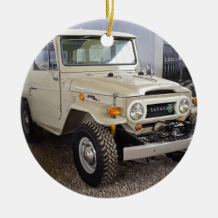 Toyota landkryssare BJ40 Julgransprydnad Keramik