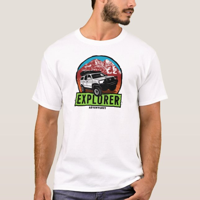 Toyota lastbil utforskar t shirt (Framsida)