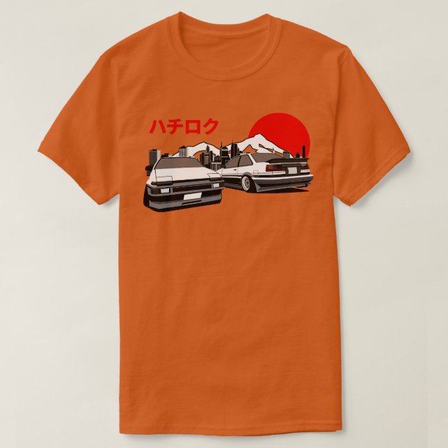 Toyota Levin AE86 19831987 Retro Stil T Shirt (Design framsida)