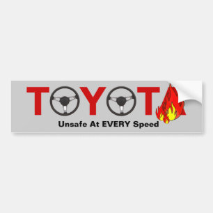 Toyota: Osäkert på VARJE rusa Bildekal
