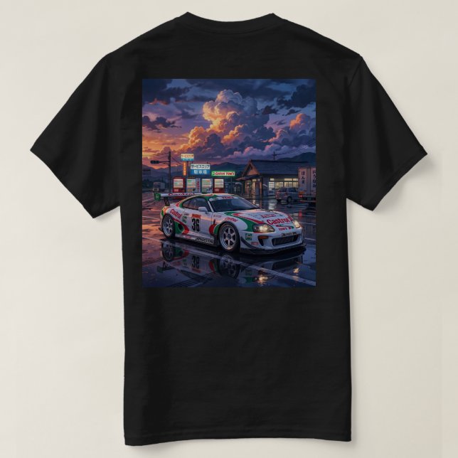 Toyota Supra A80 Castrol TOM’S T Shirt (Design baksida)