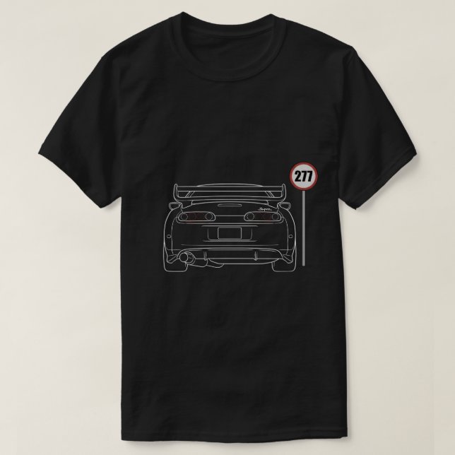 Toyota Supra MK4 Linje Art T-Shirt - JDM Sport (Design framsida)