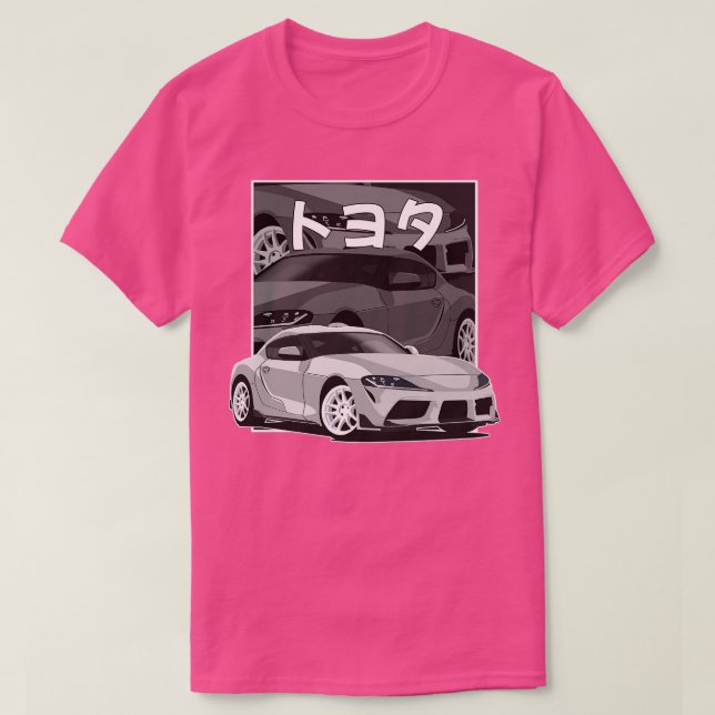 Toyota Supra MK5 A90 20192023 Japanska Tecknader T Shirt (Design framsida)