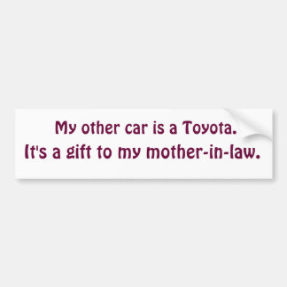 Toyota svärmorgåva bildekal