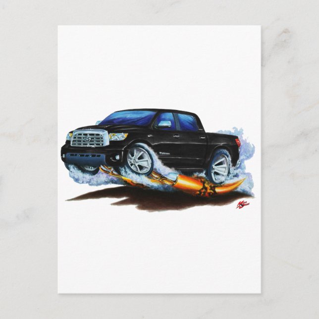 Toyota Tundra Crewmax Black Lastbil Vykort (Framsida)