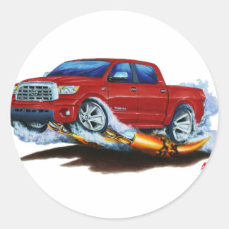 Toyota Tundra Crewmax Red Lastbil Runt Klistermärke
