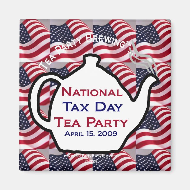 TP0100 Tea Party Magnet, nationaldag Magnet (Framsidan)