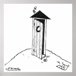 TP Rolls i väg från en Outhouse Poster