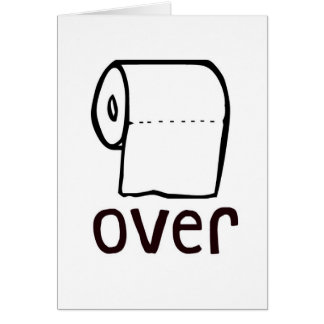 Tp-toalettpapper över kort