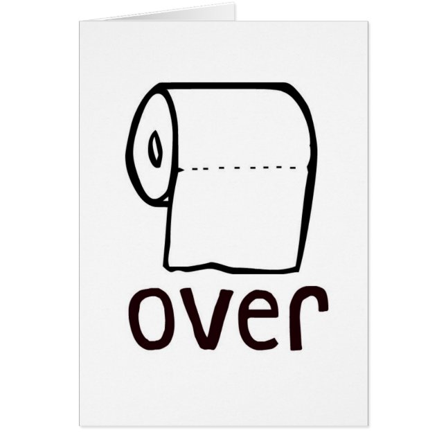 Tp-toalettpapper över kort (Framsidan)