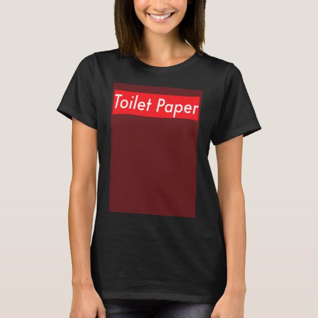TP Toilet Papper Sold Out Panic Quarantine Red Bla T Shirt (Framsida)