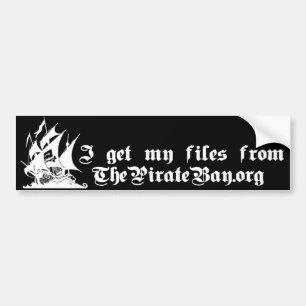 TPB - Jag får min sparar från ThePirateBay.org Bildekal